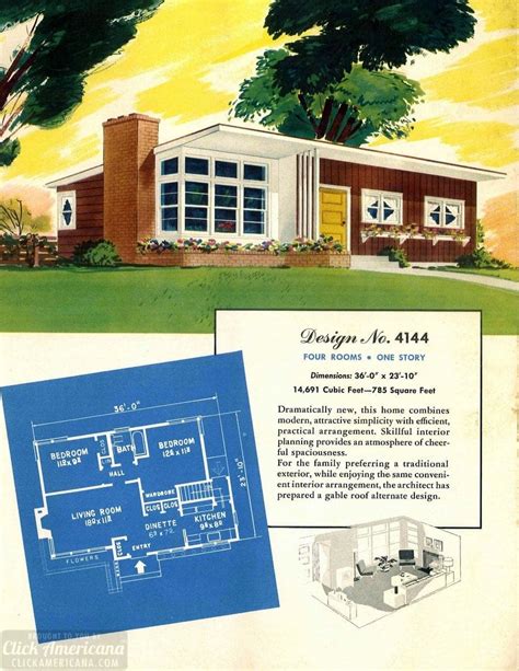 1950s house floor plan